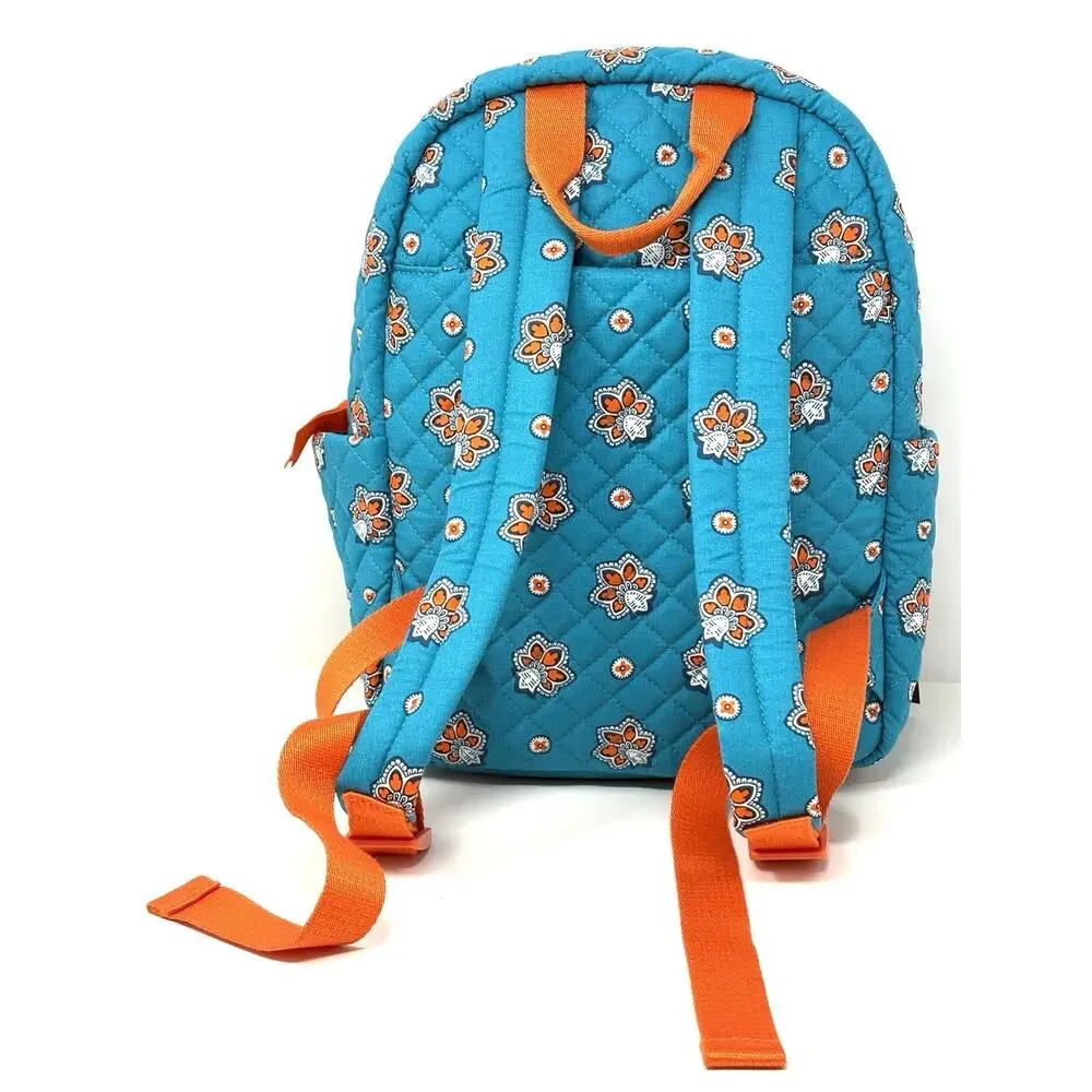 Vera Bradley NFL Miami Dolphins Small Backpack Quilted Cotton Bandana Print NWT